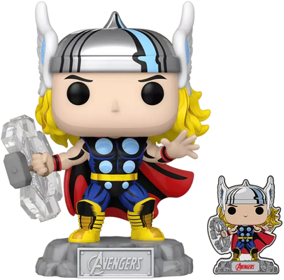 Funko Pop! Marvel: The Avengers Comic - Thor W/ Pin (Exc)