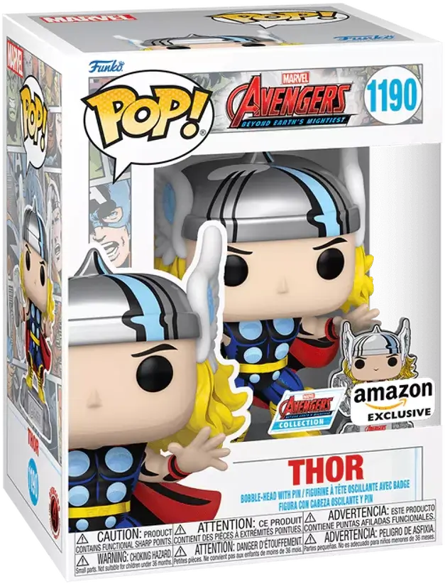 Funko Pop! Marvel: The Avengers Comic - Thor W/ Pin (Exc) – image 2