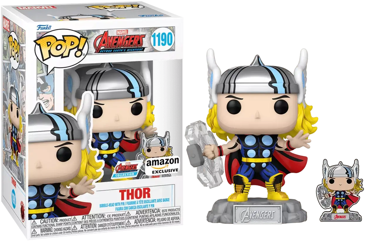 Funko Pop! Marvel: The Avengers Comic - Thor W/ Pin (Exc) – image 3