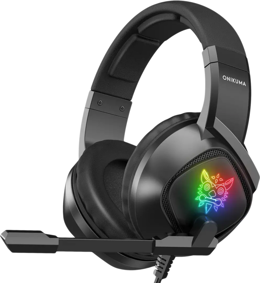 Onikuma K19 RGB Wired Gaming Headset - Black