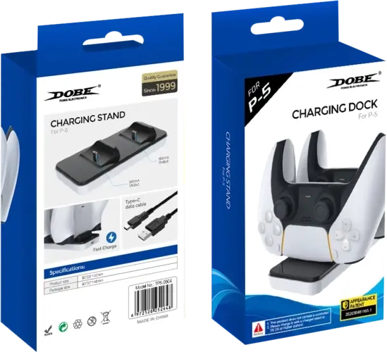 Dobe Charging Dock for PS5 Controller - White - Open Sealed  for sale in Egypt from Games2Egypt