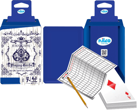 Nilco Plastic Box Golden Playing Cards Game  for sale in Egypt from Games2Egypt