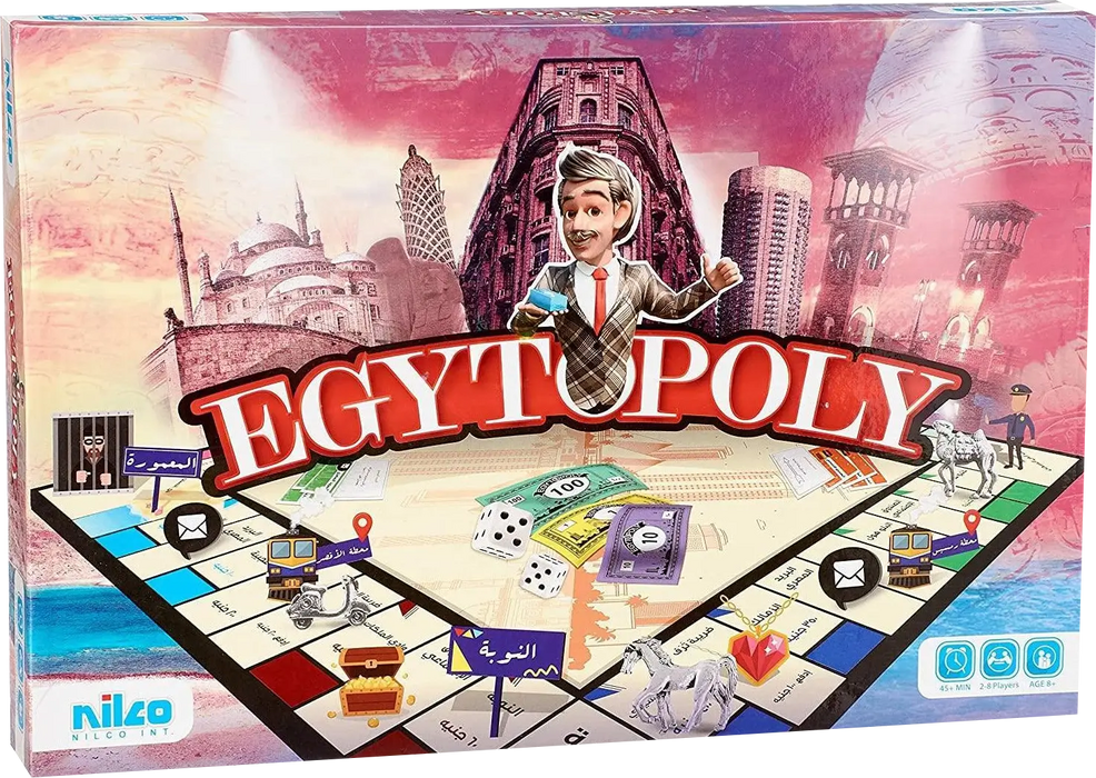 لعبة إيجيتوبولي اللوحية (النسخة العربية) (بنك الحظ المصرية) من نيلكو  للبيع في مصر من خلال Games2Egypt
