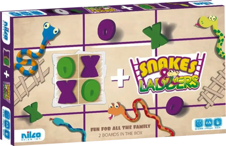 Nilco Snakes and Ladders and XO Board Game -  for sale in Egypt from Games2Egypt