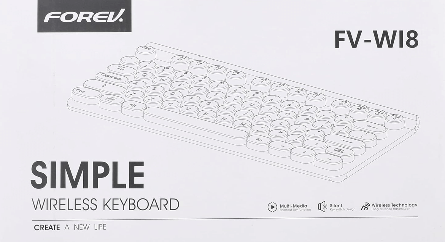 Forev FV-WI8 Mini HighEnd Wireless Gaming Keyboard - Mint Green – image 6