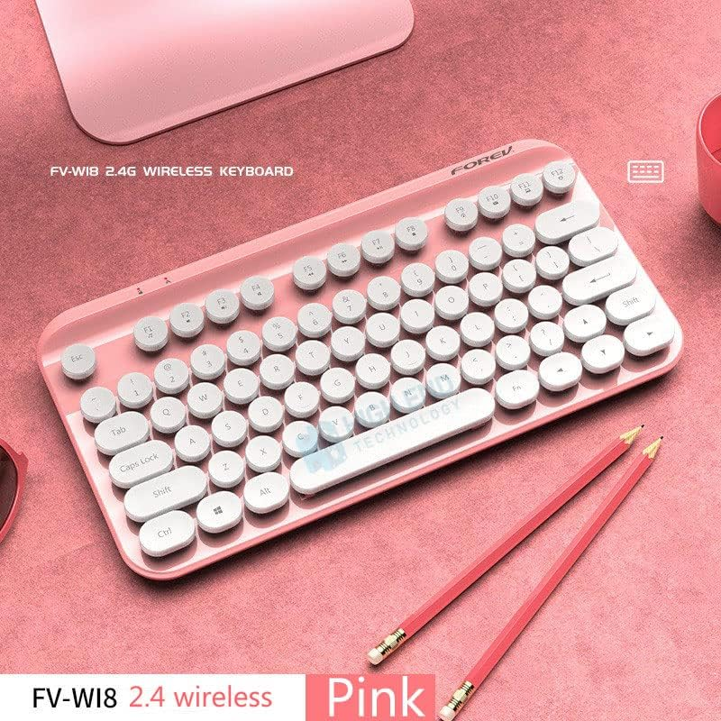 Forev FV-WI8 Mini HighEnd Wireless Gaming Keyboard - Pink – image 3