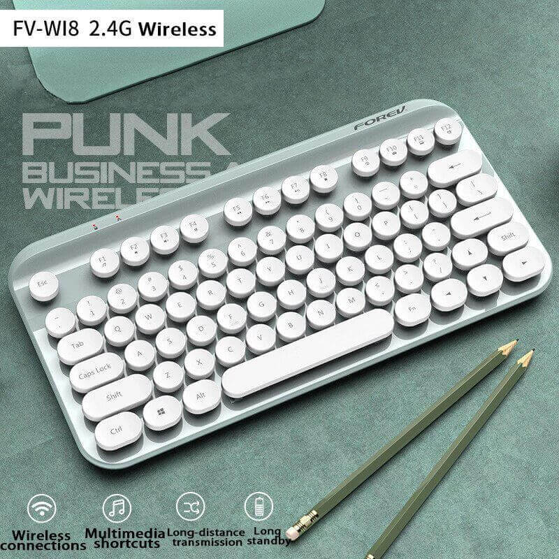 Forev FV-WI8 Mini HighEnd Wireless Gaming Keyboard - Mint Green – image 3