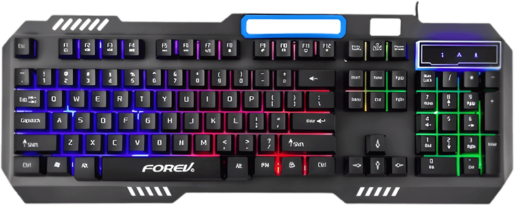 كيبورد جيمنج سلكي FV-Q307 بإضاءة أر جي بي من فوريف - أسود -  للبيع في مصر من خلال Games2Egypt