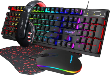 كيبورد + ماوس + ماوس باد + سماعة جيمنج FV-Q809 من فوريف  للبيع في مصر من خلال Games2Egypt