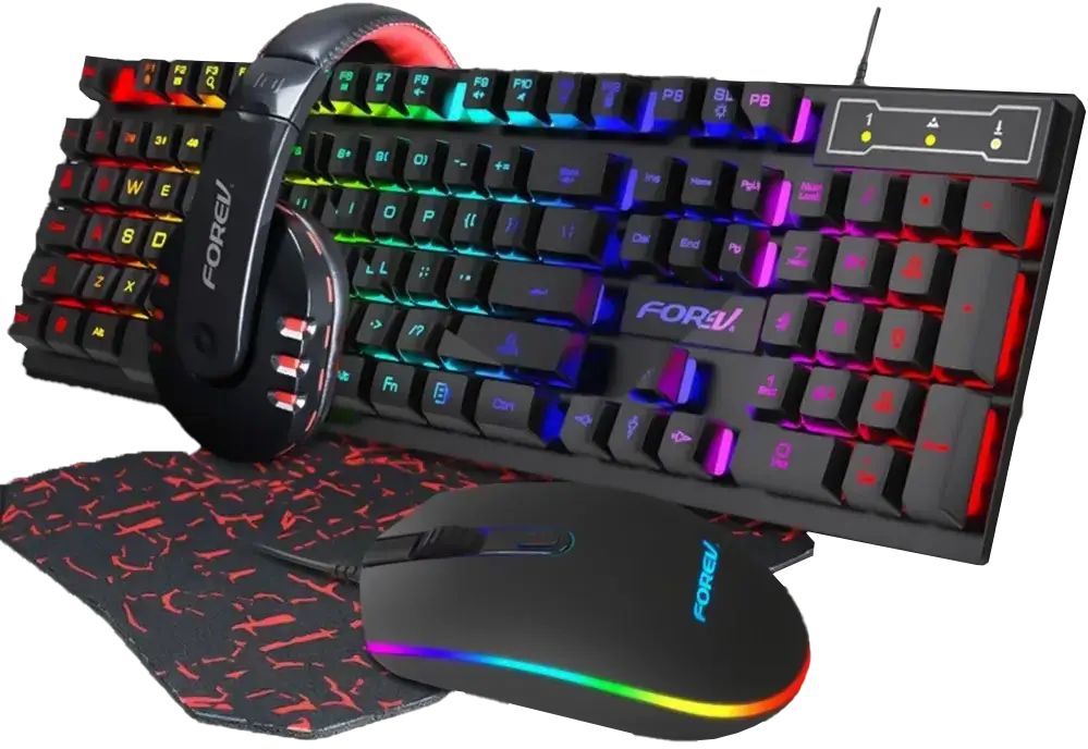 كيبورد + ماوس + ماوس باد + سماعة جيمنج FV-Q809 من فوريف  للبيع في مصر من خلال Games2Egypt