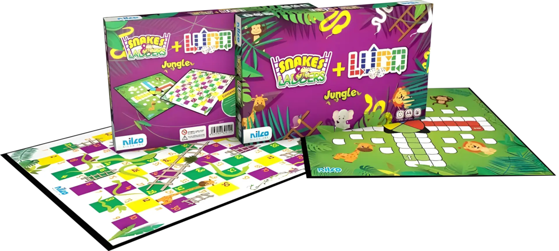 Nilco Ludo with Snakes and Ladders Jungle Board Game