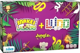 Nilco Ludo with Snakes and Ladders Jungle Board Game -  for sale in Egypt from Games2Egypt
