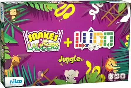 Nilco Ludo with Snakes and Ladders Jungle Board Game -  for sale in Egypt from Games2Egypt