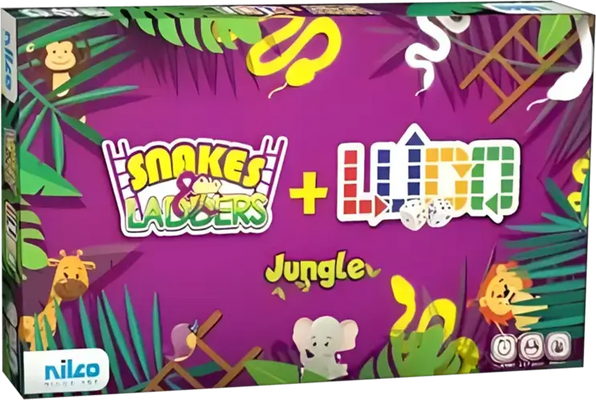 Nilco Ludo with Snakes and Ladders Jungle Board Game
