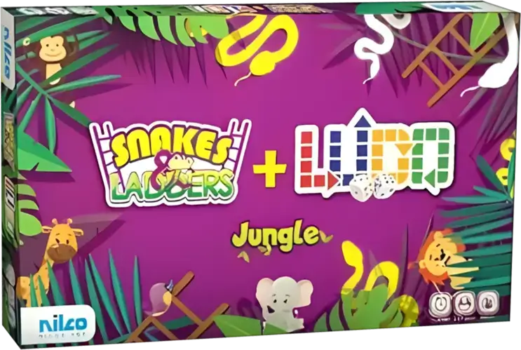 Nilco Ludo with Snakes and Ladders Jungle Board Game
