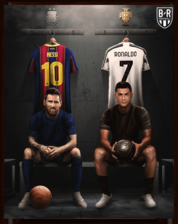 Messi and Ronaldo 3D Football Poster (92788)