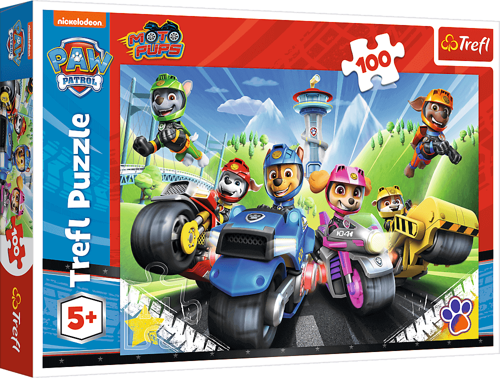 Trefl Paw Patrol On Motorbikes Jigsaw Puzzle - 100 Pcs
