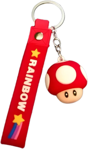 Mario Mushroom Keychain Medal