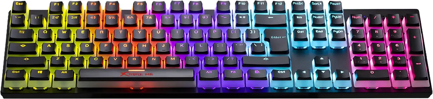XTRIKE ME GK915P Pudding Rainbow Wired Gaming Keyboard with Blue Switches