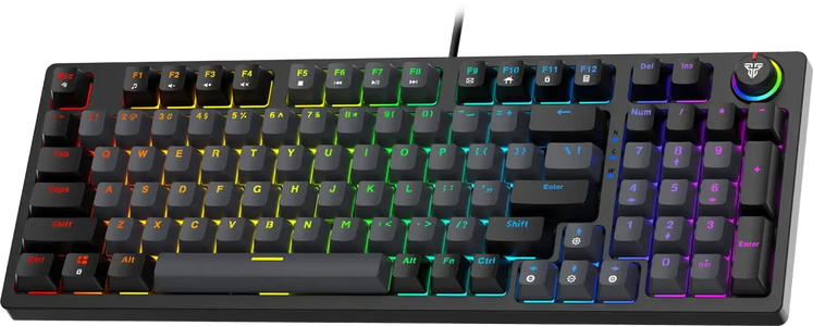كيبورد جيمنج ميكانيكي ATOM96 MK890 سلكي بإضاءة أر جي بي من فانتيك - رمادي  للبيع في مصر من خلال Games2Egypt