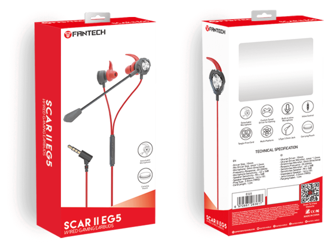 Fantech SCAR II EG5 Wired Gaming Earphones – image 4
