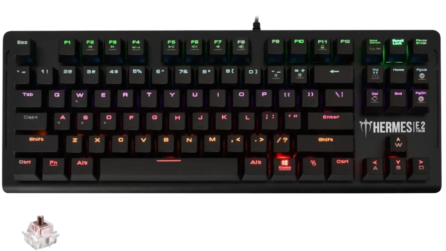 GAMDIAS HERMES E2 Gaming Mechanical Keyboard with Brown Switch