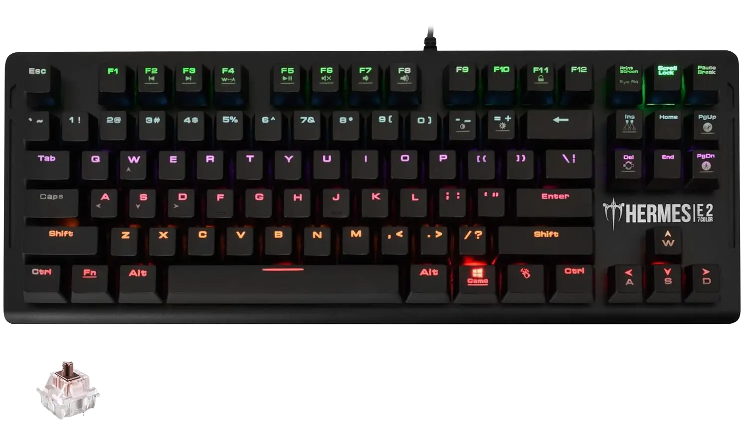 GAMDIAS HERMES E2 Gaming Mechanical Keyboard with Brown Switch