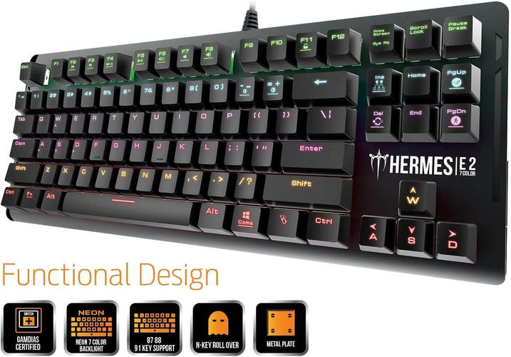 GAMDIAS HERMES E2 Gaming Mechanical Keyboard with Brown Switch