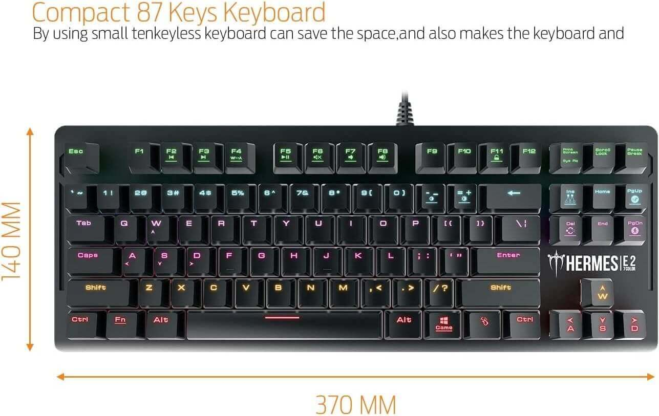 GAMDIAS HERMES E2 Gaming Mechanical Keyboard with Brown Switch – image 5