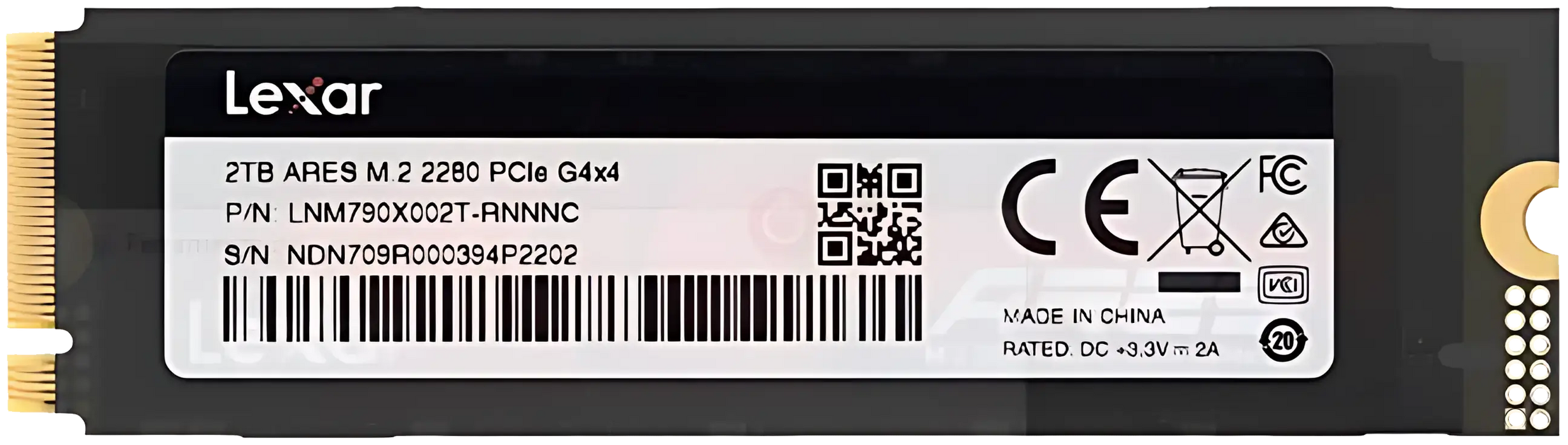SSD M.2 2 الجيل الرابع 2 تيرا بايت + مخفض حرارة 
