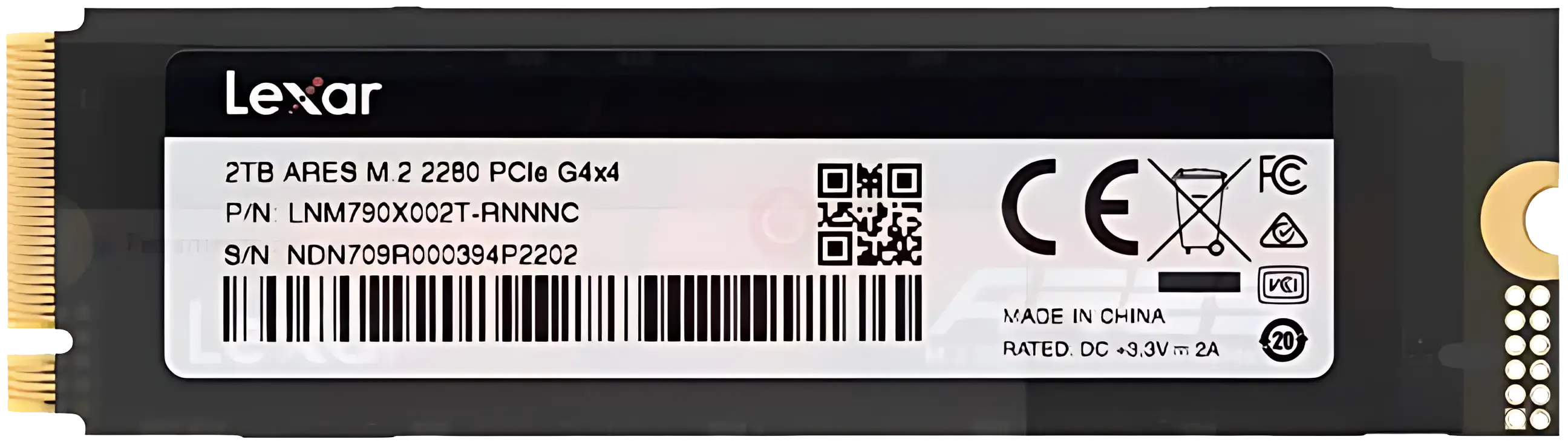 Lexar M.2 ARES Gen 4 NVMe 2TB SSD + Heatsink for PS5 – image 3