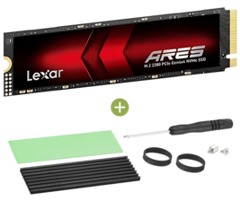 Lexar M.2 ARES Gen 4 NVMe 2TB SSD + Heatsink (94634)