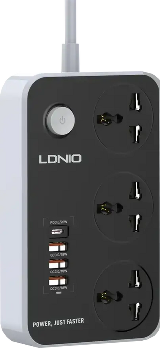 مشترك لدنيو SC3412 بـ 4 USB و 3 منافذ لقابس الكهرباء  للبيع في مصر من خلال Games2Egypt