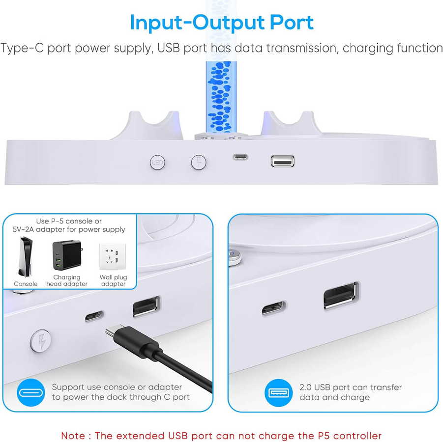 iPega Dual Charging Stand with RGB Light Column for PSVR2  – image 3