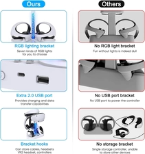 iPega Dual Charging Stand with RGB Light Column for PSVR2 