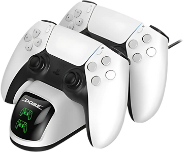 Dobe Dual DualSense Charging Station with 220V for PS5 Controllers - White