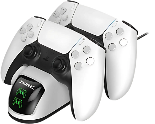 Dobe Dual DualSense Charging Station with 220V for PS5 Controllers - White