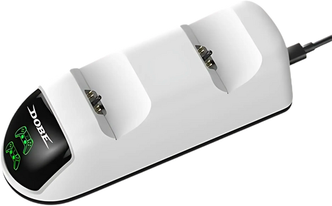 Dobe Dual DualSense Charging Station with 220V for PS5 Controllers - White  for sale in Egypt from Games2Egypt