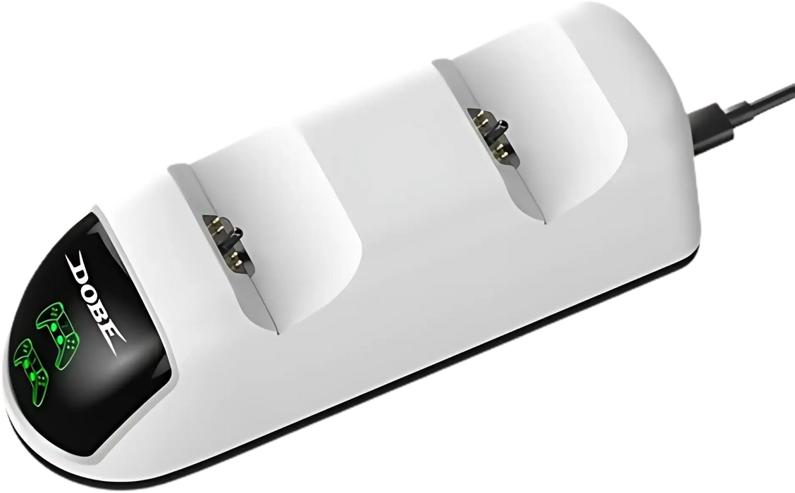 Dobe Dual DualSense Charging Station with 220V for PS5 Controllers - White  for sale in Egypt from Games2Egypt