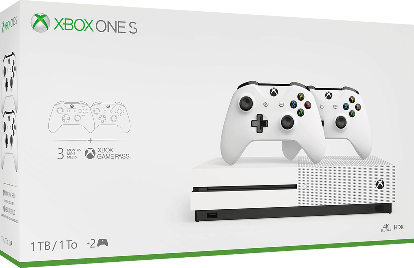 Xbox One S Console with Two Controller Bundle - 1TB - Used – image 2
