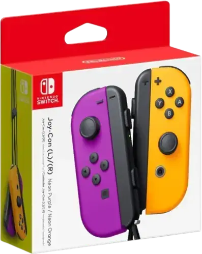 Nintendo Switch  Joy-Con Neon Purple - Neon Orange - Used – image 2