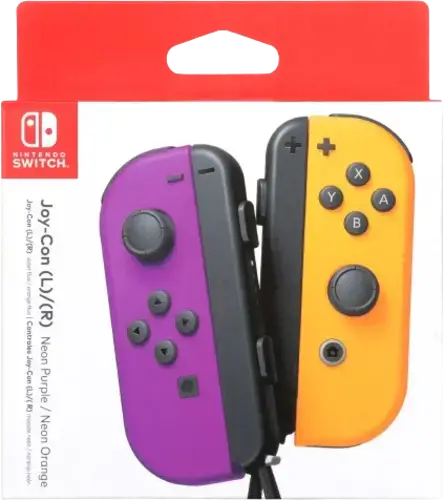 Nintendo Switch  Joy-Con Neon Purple - Neon Orange - Used – image 3