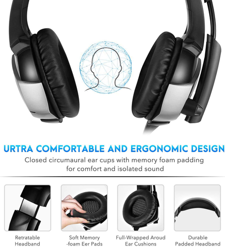 Onikuma Wired K5 Pro Gaming Headset - Blue