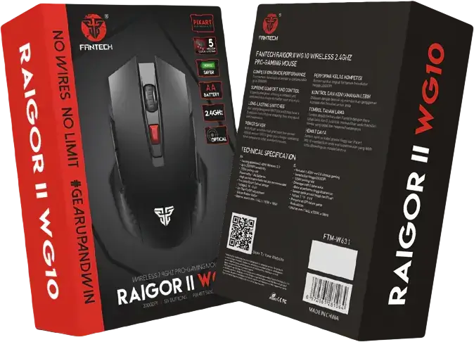 ماوس جيمنج لاسلكي RAIGOR II WG10 من فانتيك - سوداء  للبيع في مصر من خلال Games2Egypt