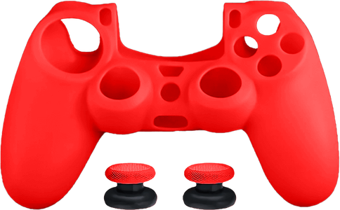 Dobe Silicone Cover Case for PS4 DualShock Controller with Analog Grips - Red -  for sale in Egypt from Games2Egypt