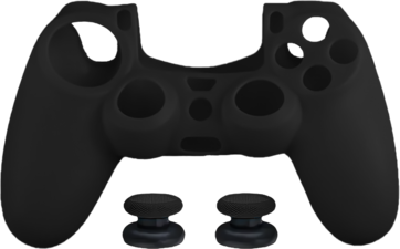 Dobe Silicone Cover Case for PS4 DualShock Controller with Analog Grips - Black