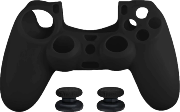 Dobe Silicone Cover Case for PS4 DualShock Controller with Analog Grips - Black