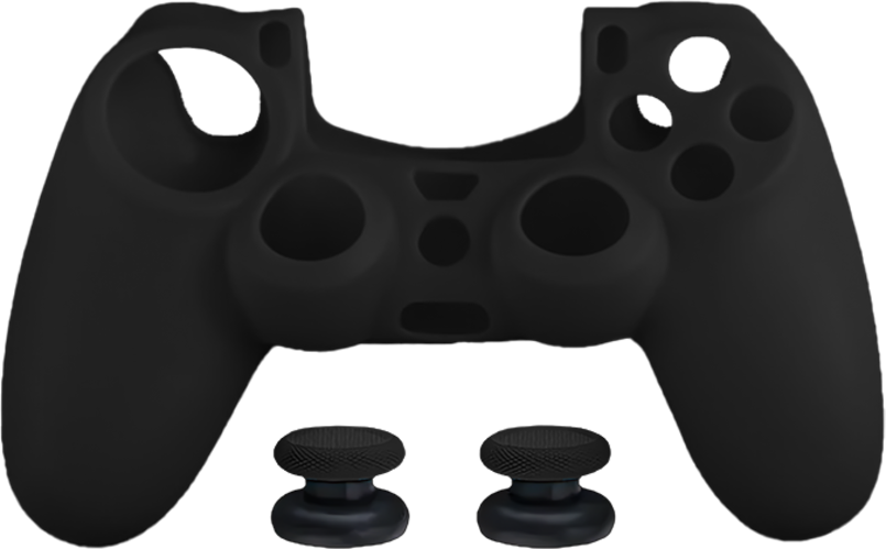 Dobe Silicone Cover Case for PS4 DualShock Controller with Analog Grips - Black