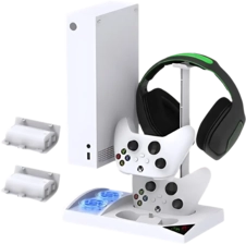 Vertical Cooling Stand with Charging Station for Xbox Series S Console