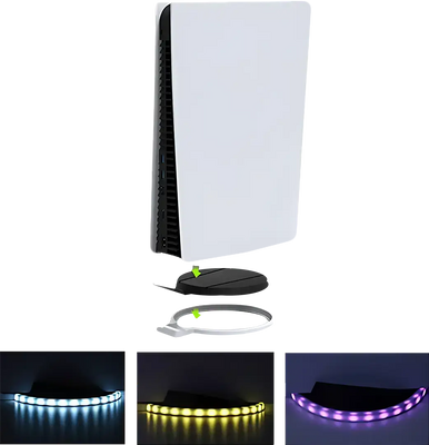 Dobe Host Base RGB Light Bracket Base for PS5 Console - White